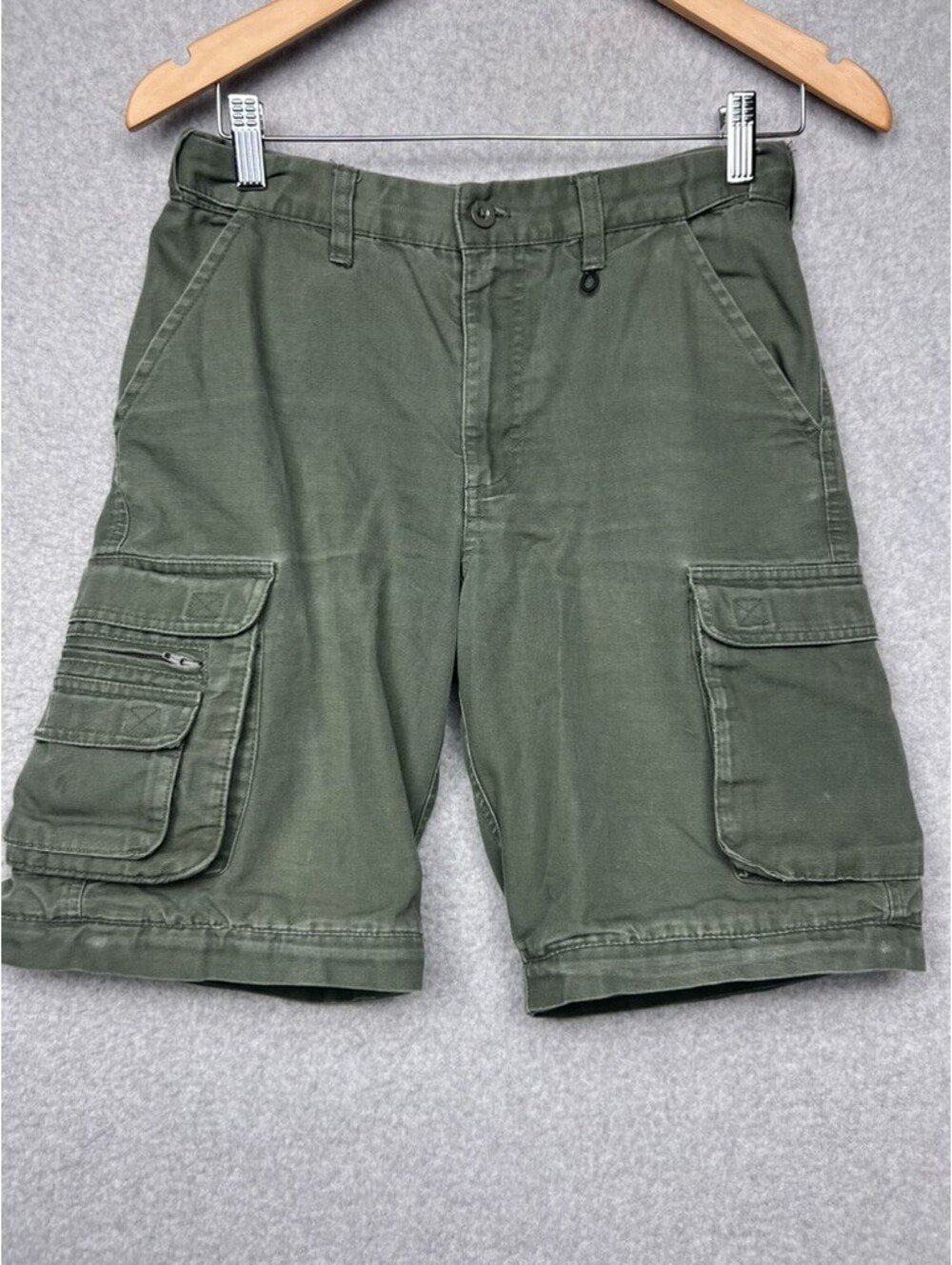 Boy Scouts America Uniform Shorts Youth 12 Green BSA Cotton Canvas Cargo Camping